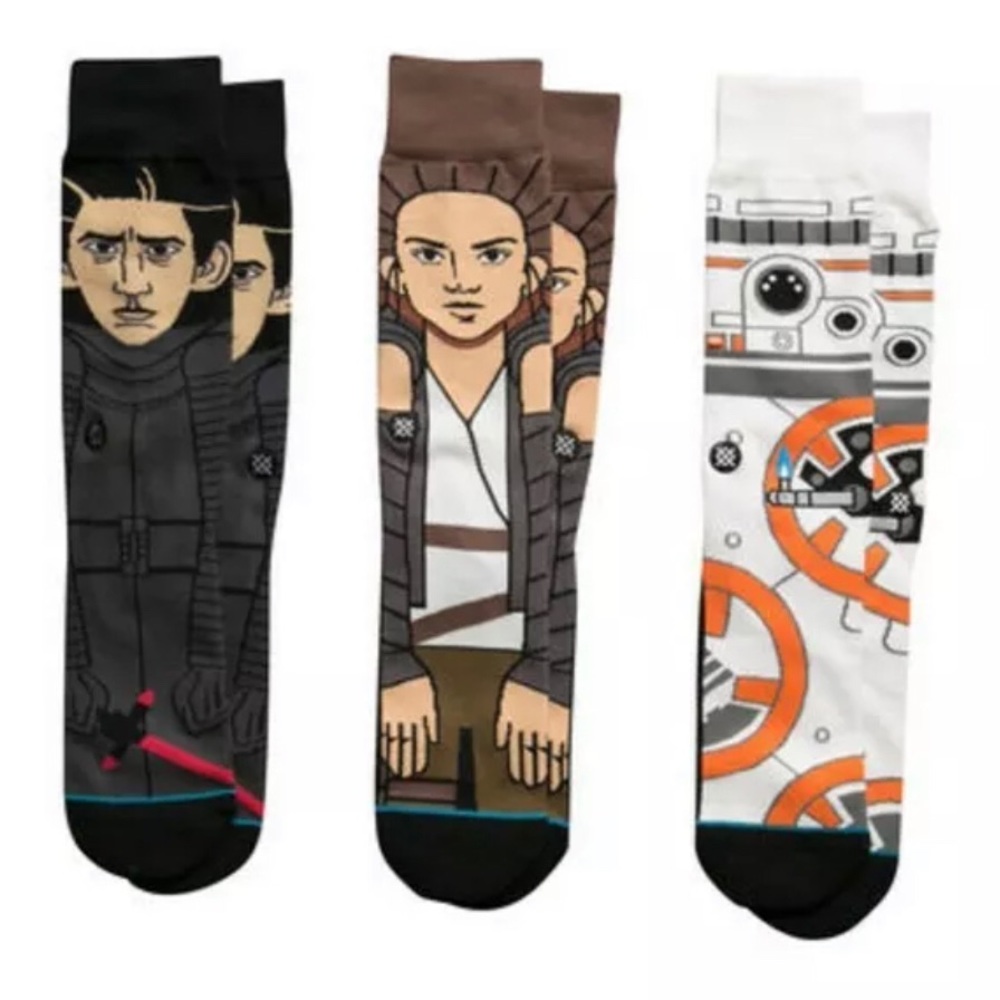 Stance x Star Wars The Force Awakens 3pk socks NWT